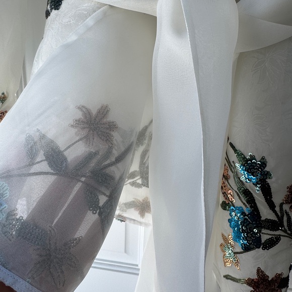 Rich Radi Q’S Silk floral sequin blouse - Picture 8 of 12